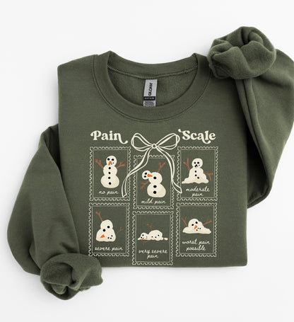 Snowman Pain Scale
Design Sweatshirt - Stylish 
Healthcare Apparel