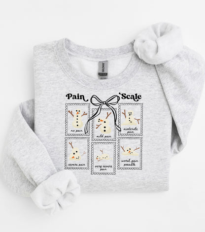 Snowman Pain Scale
Design Sweatshirt - Stylish 
Healthcare Apparel