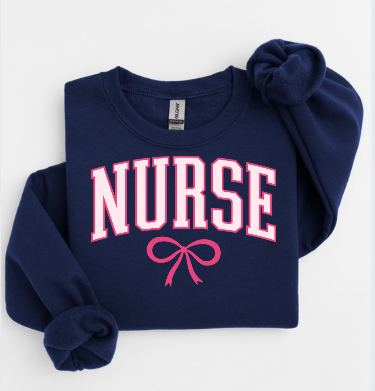 Pink Nurse Logo Sweatshirt – Medical Staff Casual Wear